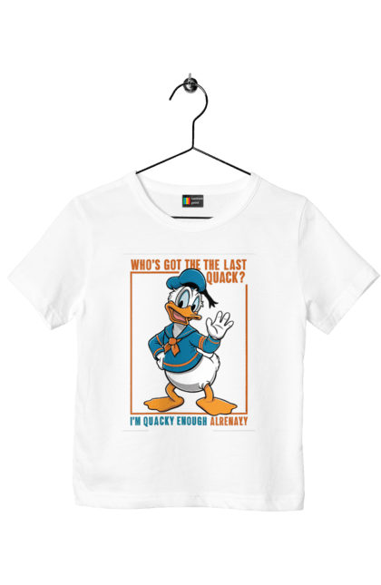 Children's t-shirt with prints Donald Duck. Animated series, cartoon, disney, donald duck. 2070702