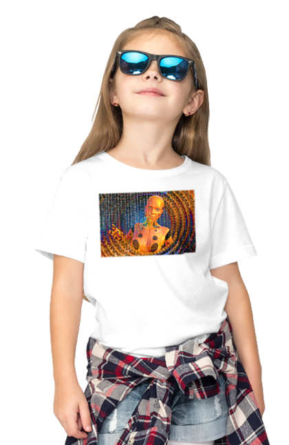 Футболка дитяча з принтом "Штучний інтелект". Айті, айтішник, гик, жінка, знання, інженер, інтелект, кібер, кібернетика, кіборг, код, комп, комп`ютерник, кристал, машинне навчання, мікросхема, мозок, портрет, програміст, професіонал, професія, розробник, розум, хакер, чіп, штучний інтелект, штучний розум. 2070702