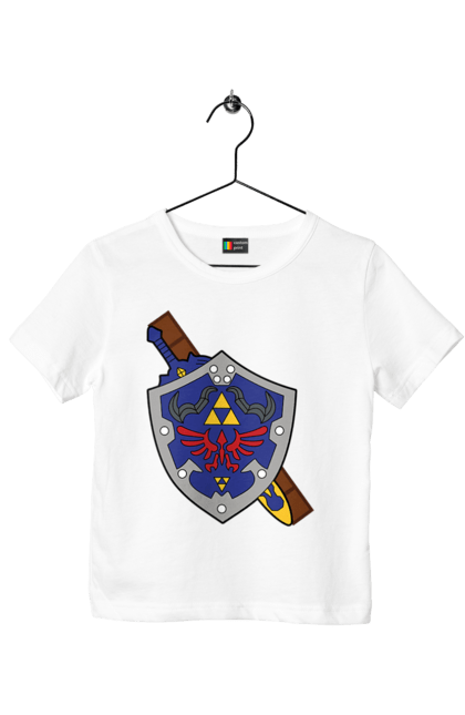 Children's t-shirt with prints The Legend of Zelda. Action movie, adventure, arcade, game, legend of zelda, nintendo, quest, shigeru miyamoto, video game, zelda. 2070702