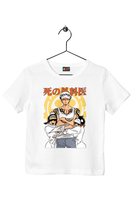 Children's t-shirt with prints One Piece Trafalgar Law. Anime, manga, one piece, straw hat pirates, trafalgar law. 2070702