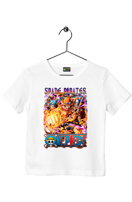 Children's t-shirt with prints One Piece Portgas D. Ace. Anime, fire fist, gol d. ace, manga, one piece, portgas d. ace, straw hat pirates. 2070702