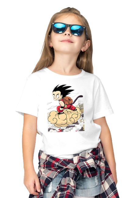 Children's t-shirt with prints Dragon Ball Son Goku. Anime, dragon ball, goku, manga, son goku, tv series. 2070702