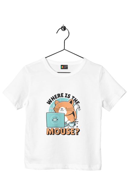 Футболка дитяча з принтом "Де миша?". Angular, c, css, html, it, javascript, jquery, php, python, react, svelt, vue, айтишник, айті, гумор, код, кодувати, прогер, програміст, програмісти, ти ж, ти ж програміст, тиж програміст. 2070702