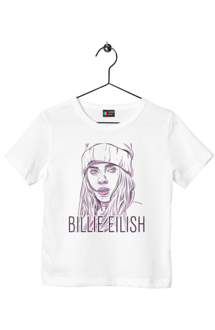 Футболка дитяча з принтом "Billie eilish4". Айліш біллі, біллі айліш, біллі айліш дизайн, біллі айліш футболка, графіка, крута, фан арт, фанат, футболка біллі айліш. 2070702