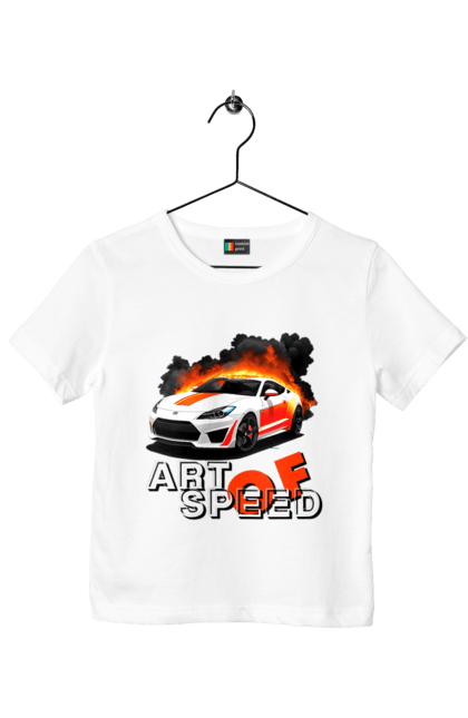 Футболка дитяча з принтом "Швидкість". Авто, автомобіль, автомобільний, гонка, швидкість. 2070702