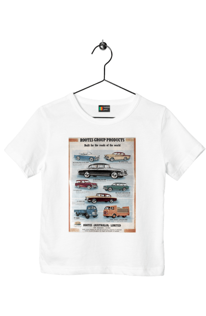 Футболка дитяча з принтом "Аутомобільйо". Rootes, rootes (australia) limited, rootes group, rootes group products. 2070702