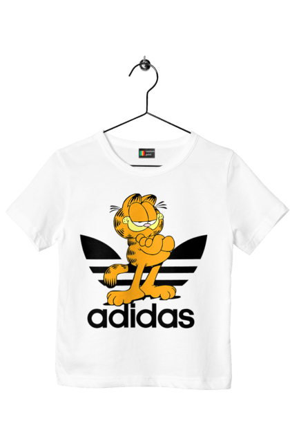 Children's t-shirt with prints Adidas Garfield. Adidas, cat, comedy, garfield, hunger, movie. 2070702