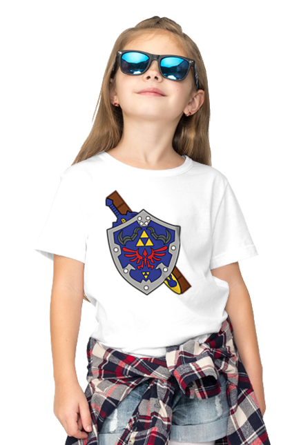 Children's t-shirt with prints The Legend of Zelda. Action movie, adventure, arcade, game, legend of zelda, nintendo, quest, shigeru miyamoto, video game, zelda. 2070702