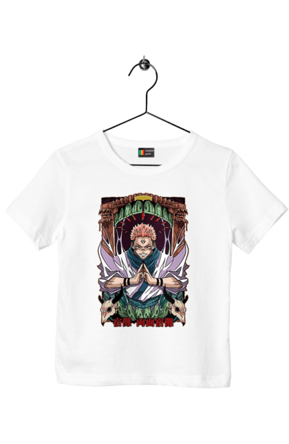 Children's t-shirt with prints Jujutsu Kaisen Sukuna. Anime, dark fantasy, jujutsu kaisen, magic battle, manga, mystic, sukuna. 2070702