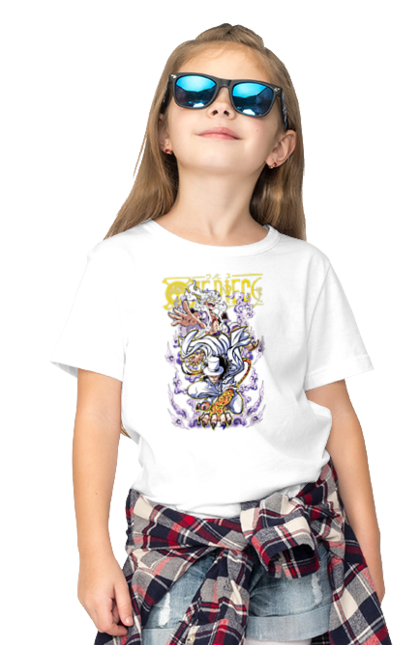 Children's t-shirt with prints One Piece Rob Lucci and Luffy. Anime, lucci, luffy, manga, monkey de luffy, one piece, pirates, rob lucci. 2070702