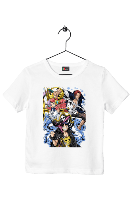 Children's t-shirt with prints One Piece Luffy. Anime, luffy, manga, monkey de luffy, one piece, pirates. 2070702