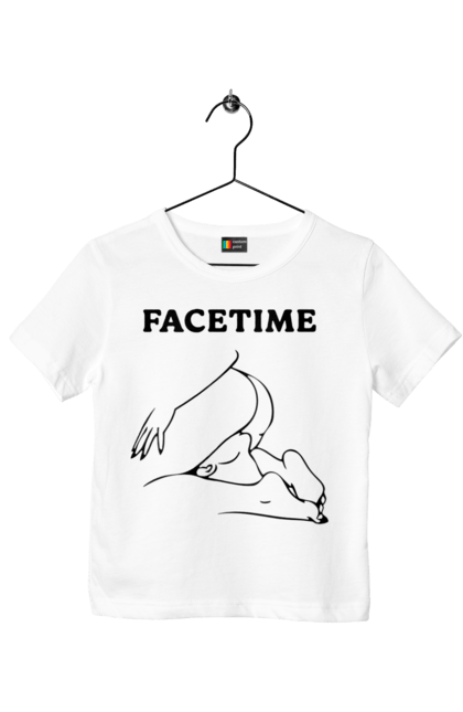 Футболка дитяча з принтом "Фейстайм". Вульгарна, гумор, прикольна, смішна, фейстайм. 2070702