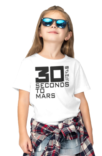 Футболка дитяча з принтом "Thirty Seconds to Mars". 30 seconds, 30 секунд, thirty seconds, альтернативний рок, група, музика, рок, секунди до марсу, хард рок. 2070702