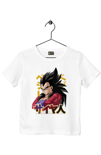 Футболка дитяча з принтом "Перли дракона Вегета". Anime, dragon ball, goku, manga, vegeta, аніме, вегета, гоку, манга, перли дракона. 2070702