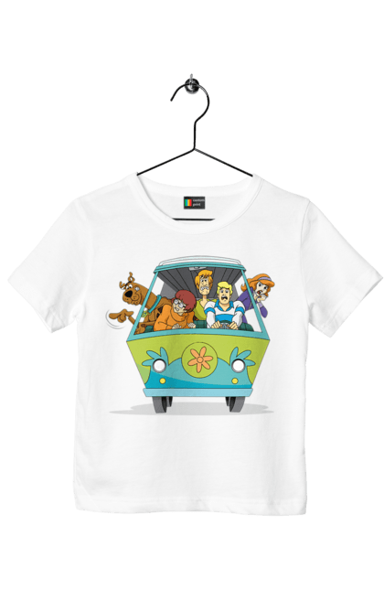 Футболка дитяча з принтом "Скубі Ду, Машина". Авто, мультик, скубі ду, собака. 2070702
