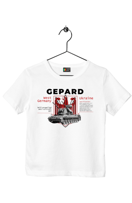 Футболка дитяча з принтом "Gepard". F16, gepard, nasams, stinger, zuzana, гаубиця, два герби, залужний, сюзанна. 2070702