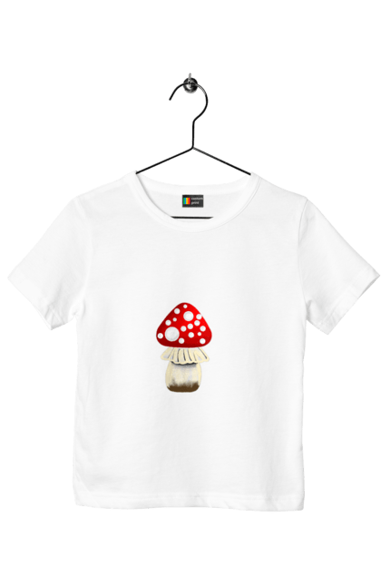 Футболка дитяча з принтом "Гриб". Mushroom, гриб, грибочок, ліс, мухомор, природа. CustomPrint.market