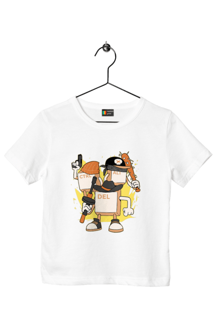 Футболка дитяча з принтом "Ctrl alt del Програмерський екшен". 404, andoid, aws, backend, c++, cloud, css, data, dev, devops, frontend, geek, git, github, go, golang, google, hacker, html, ios, java, javascript, jquery, js, linux, nodejs, php, python, react, science, script, web, геймер, гік, дата, клавіши, код, компьютер, лінукс, мова, облако, пайтон, пингфин, программист, програмування, талисман, хакер. 2070702