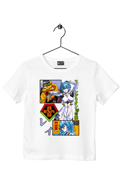 Children's t-shirt with prints Evangelion Rei. Anime, evangelion, eve, kaoru, manga, rei ayanami, shinji. 2070702