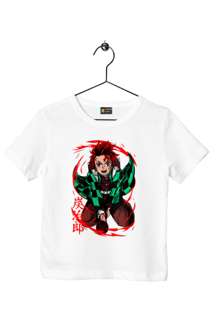 Children's t-shirt with prints Demon Slayer Tanjiro. Anime, demon slayer, kamado tanjiro, manga, tanjiro. 2070702