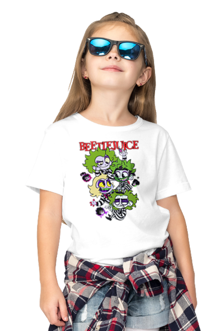 Children's t-shirt with prints Beetlejuice. Beetlejuice, comedy, ghost, ghost, horror, movie, tim burton, warner bros. 2070702