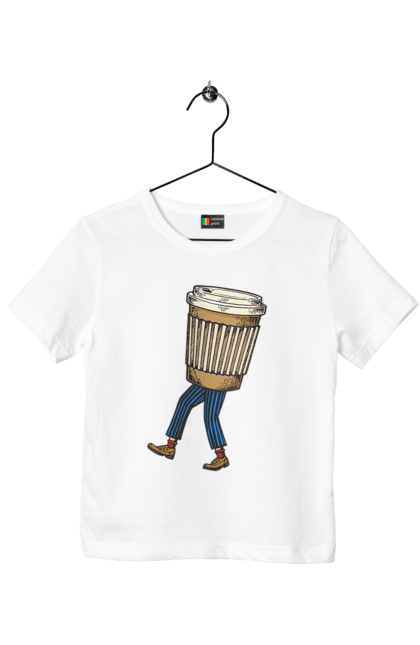 Футболка дитяча з принтом "Людина Кава". Кава. 2070702