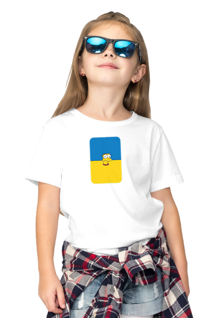 Футболка дитяча з принтом "Марч сімсон". Марч сімсон, мультфільм, прапор україни, символіка, сімсони. Print Shop