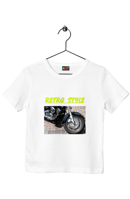 Children's t-shirt with prints Moto2. Bike, motorbike, retro, road, speed, style. 2070702