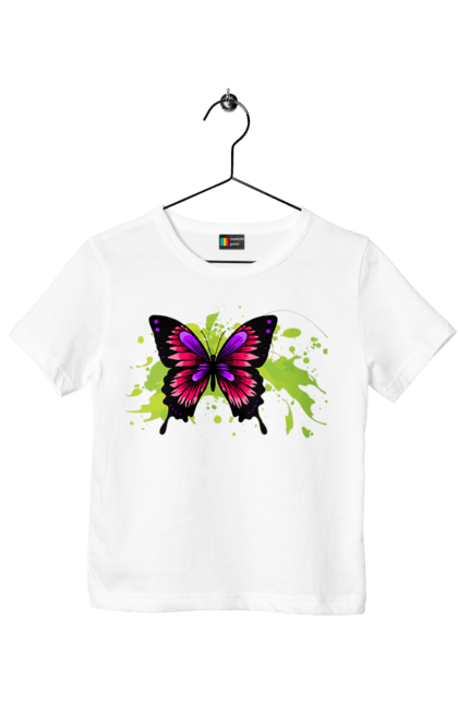 Футболка дитяча з принтом "Рожевий Метелик". Метелик. 2070702