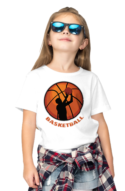 Футболка дитяча з принтом "Гра Баскетбол". Баскетбол, баскетболіст, гра баскетбо, фаворит. aslan