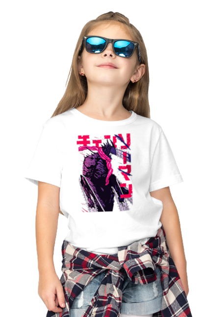 Children's t-shirt with prints Chainsaw Man. Anime, chainsaw man, demon, denji, manga, pochita, shonen. 2070702