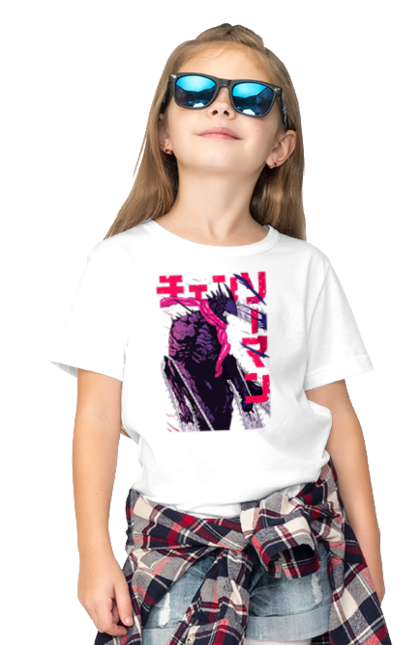 Children's t-shirt with prints Chainsaw Man. Anime, chainsaw man, demon, denji, manga, pochita, shonen. 2070702