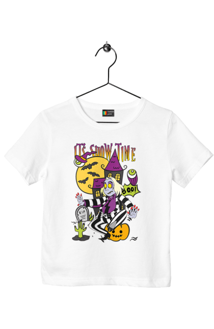 Children's t-shirt with prints Beetlejuice. Beetlejuice, comedy, ghost, horror, movie, tim burton, warner bros. 2070702