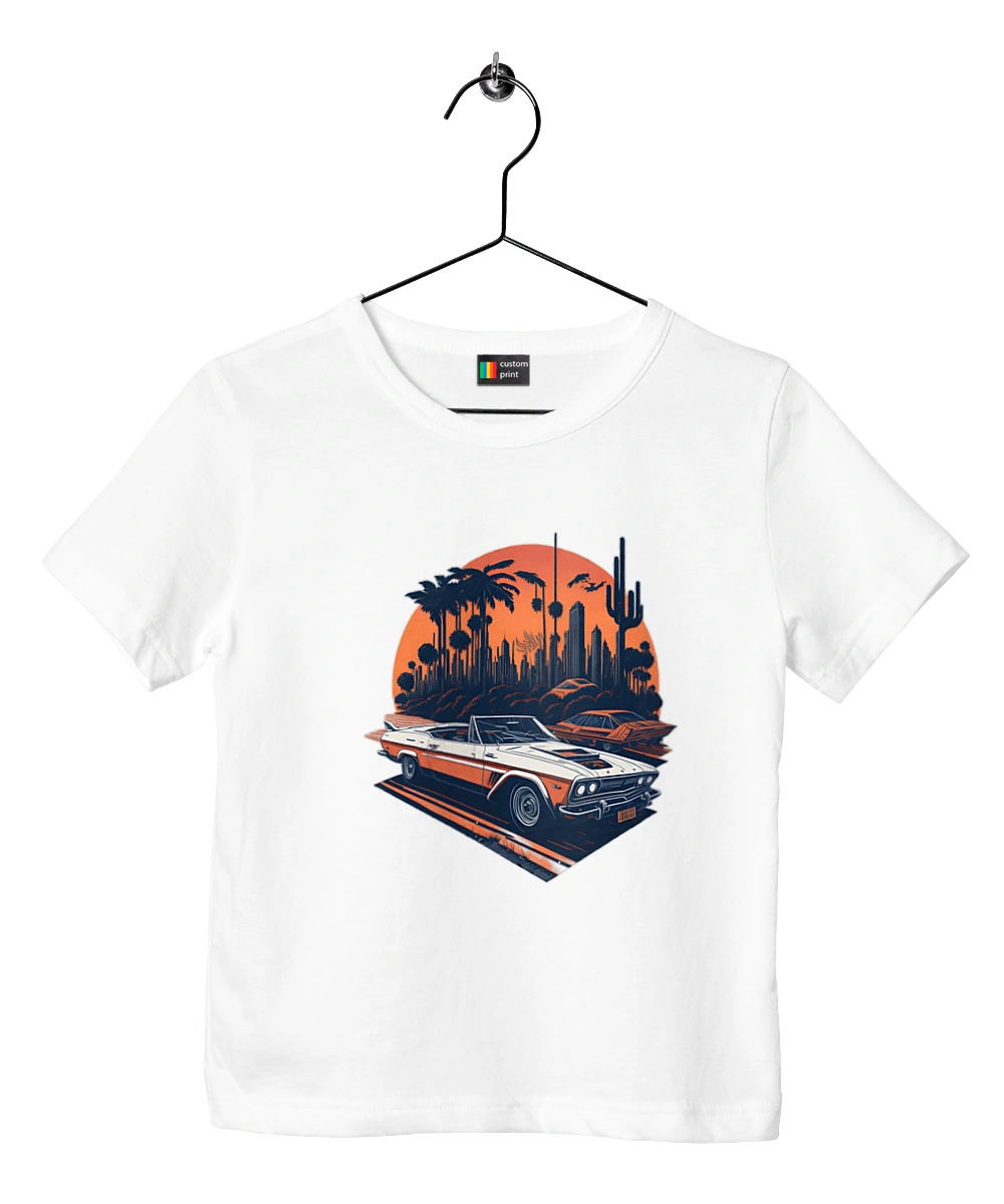 Beautiful car at sunset