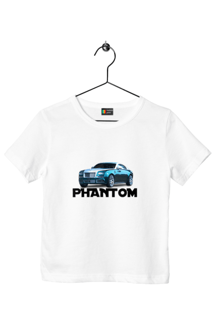 Футболка дитяча з принтом "Ролс ройс". Авто, автомобіль, люкс клас, ролс ройс, седан, фантом. 2070702
