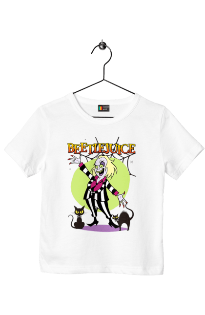 Children's t-shirt with prints Beetlejuice. Beetlejuice, comedy, ghost, horror, movie, tim burton, warner bros. 2070702