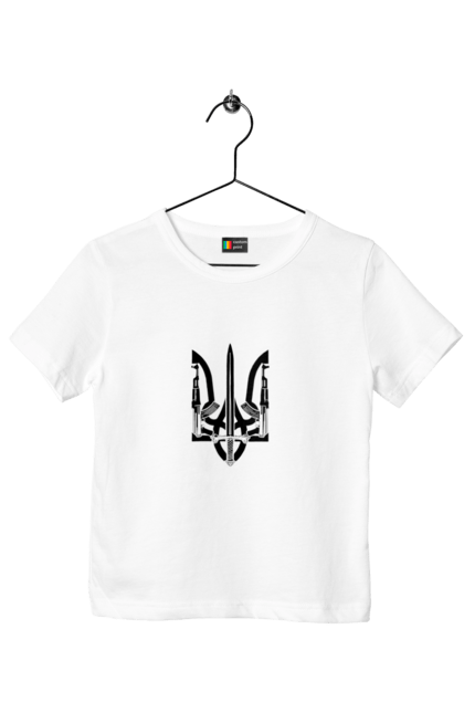 Футболка дитяча з принтом "Герб України". Аграрії, арестович, війна, все, герб україни, герої, зелений, зупиніть війну, иди нахуй, кім, мир, мрія, ні війні, орда, орки, примара києва, птн пнх, путін хуйло, російський військовий корабель, слава україні, україна, чорнобаївка. 2070702