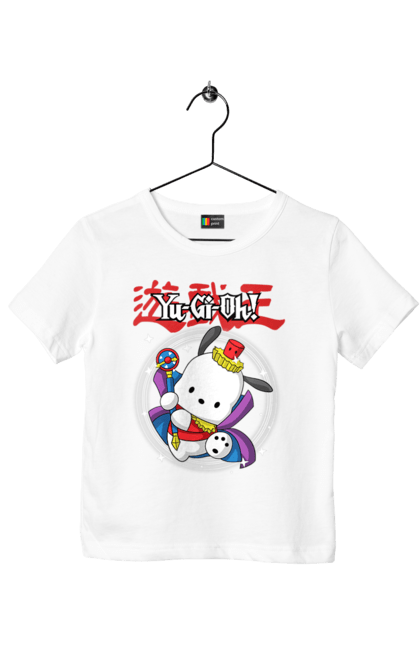 Children's t-shirt with prints Yu Gi Oh! Pochacco. Brand, character, hello kitty, pochacco, yu gi oh, yugio. 2070702