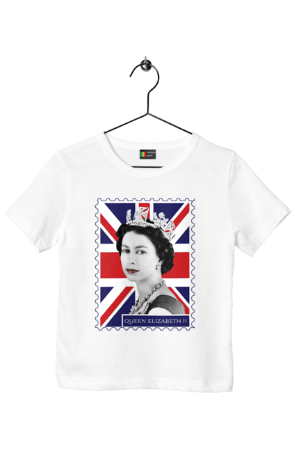 Children's t-shirt with prints Queen Elizabeth II. Britain, british, england, platinum jubilee, queen, queen elizabeth, queen elizabeth ii, rip queen elizabeth. 2070702