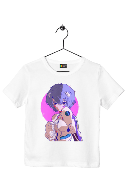 Children's t-shirt with prints Evangelion Rei. Anime, evangelion, eve, kaoru, manga, rei ayanami, shinji. 2070702