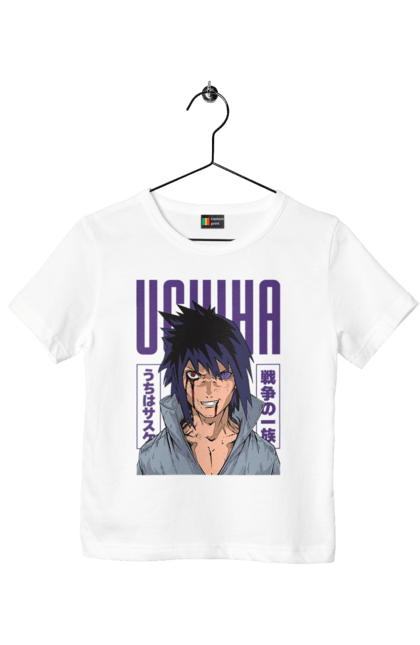 Children's t-shirt with prints Naruto Sasuke Uchiha. Anime, manga, naruto, sasuke, sasuke uchiha, team 7, team number 7, uchiha. 2070702