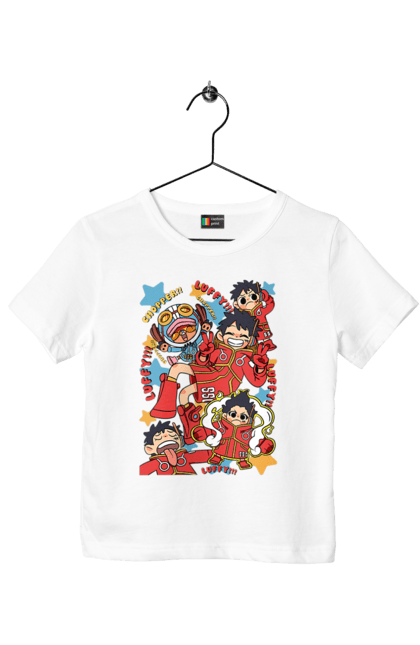 Children's t-shirt with prints One Piece Luffy. Anime, luffy, manga, monkey de luffy, one piece, pirates. 2070702