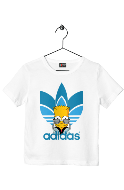 Футболка детская с принтом Adidas Барт. Adidas, bart, адидас, барт, симпсон. 2070702