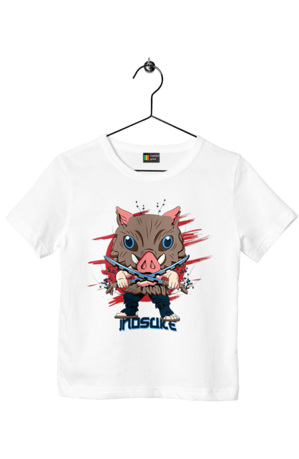 Children's t-shirt with prints Demon Slayer Inosuke. Anime, demon slayer, inosuke, inosuke hashibira, kimetsu no yaiba, manga. 2070702