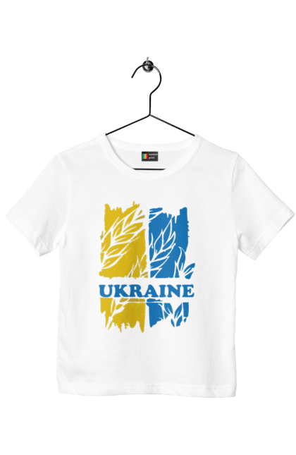 Children's t-shirt with prints Ukraine ears of wheat. Ears of wheat, symbol of ukraine, ukraine, ukrainian symbols. 2070702