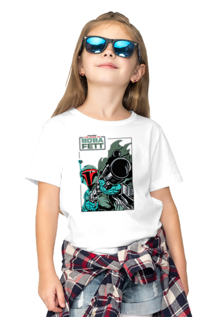 Children's t-shirt with prints Boba Fett. Bob fett, boba fett, clone, head hunter, star wars. 2070702