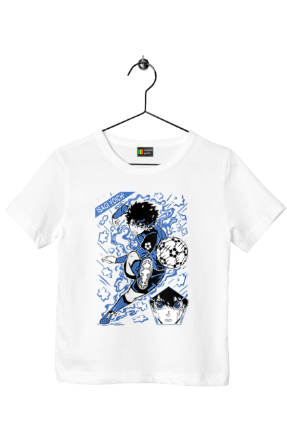 Children's t-shirt with prints Blue Lock Isagi Yoichi. Anime, blue lock, blue prison, manga, sport, sports anime, yoichi isagi. 2070702