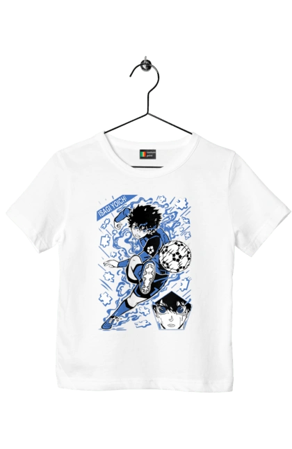 Children's t-shirt with prints Blue Lock Isagi Yoichi. Anime, blue lock, blue prison, manga, sport, sports anime, yoichi isagi. 2070702