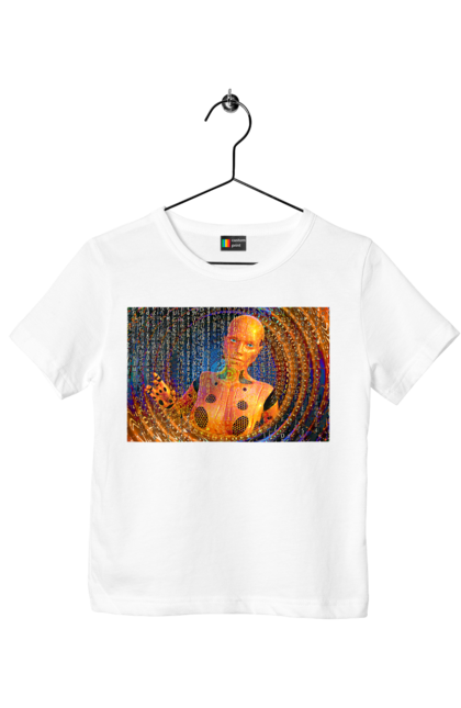 Футболка дитяча з принтом "Штучний інтелект". Айті, айтішник, гик, жінка, знання, інженер, інтелект, кібер, кібернетика, кіборг, код, комп, комп`ютерник, кристал, машинне навчання, мікросхема, мозок, портрет, програміст, професіонал, професія, розробник, розум, хакер, чіп, штучний інтелект, штучний розум. 2070702