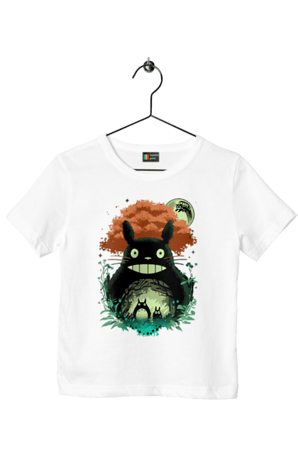 Children's t-shirt with prints Totoro. Adventures, anime, comedy drama, fantasy, film, my neighbor totoro, tv series. 2070702